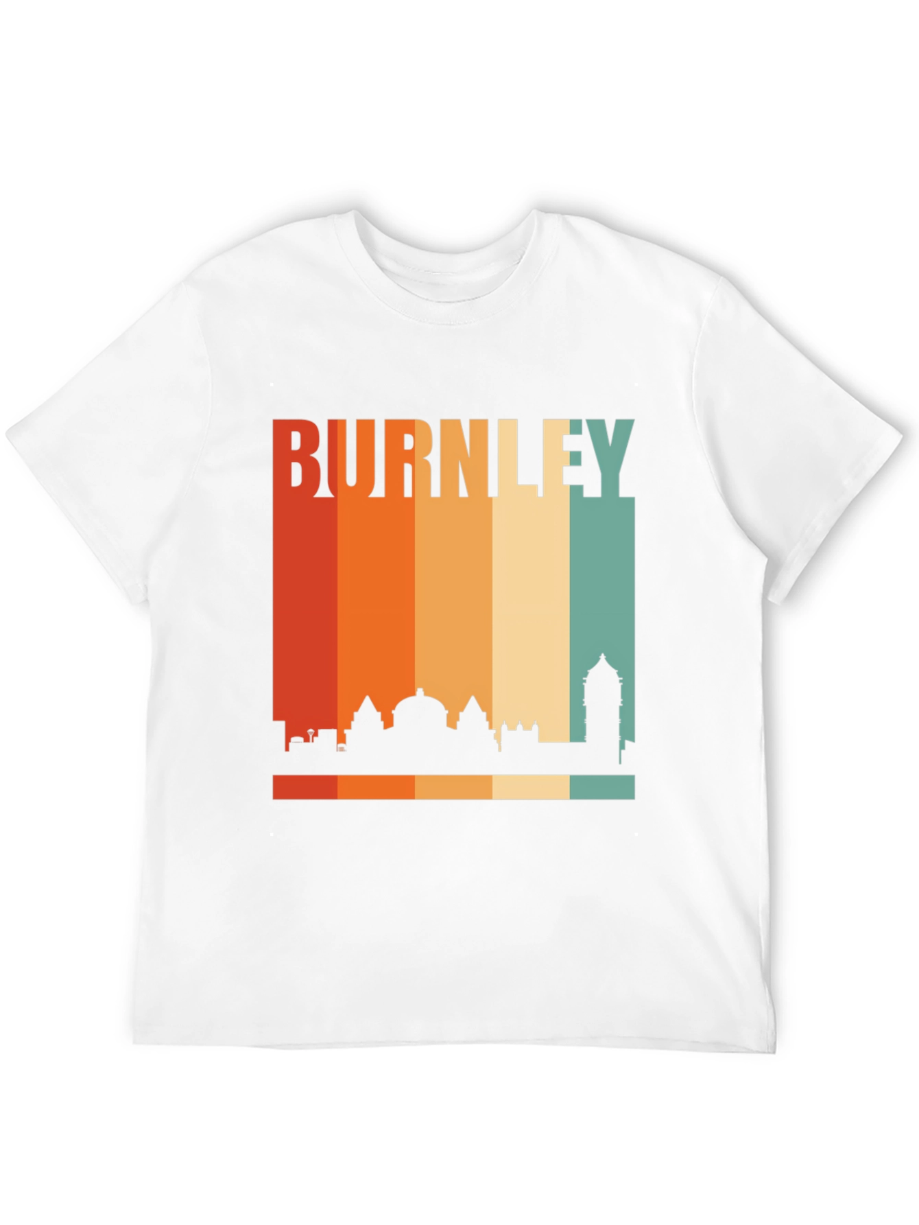 Burnley Skyline Retro Black T-Shirt