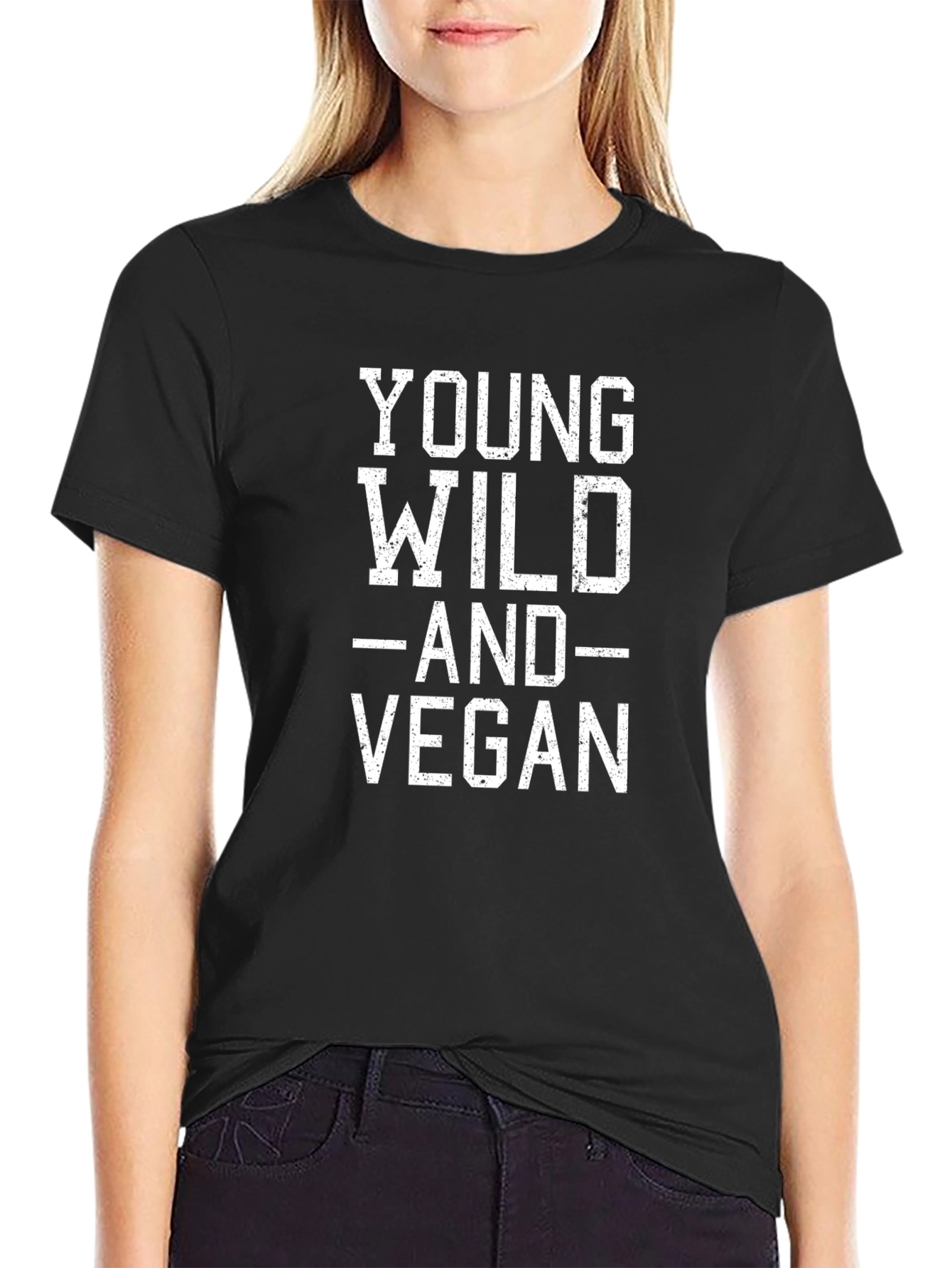 Young Wild and Vegan Graphic Tee