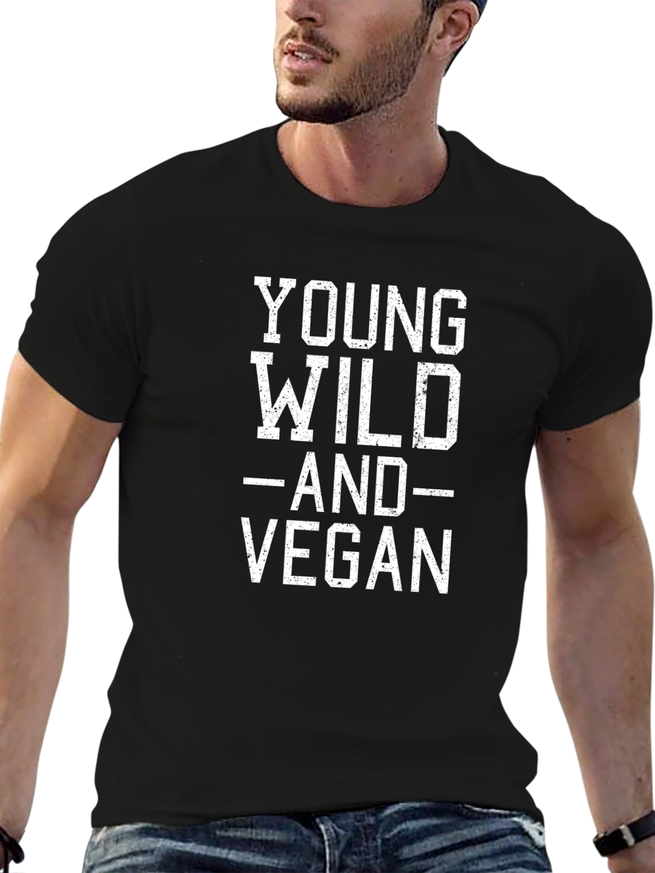 Young Wild and Vegan Graphic Tee