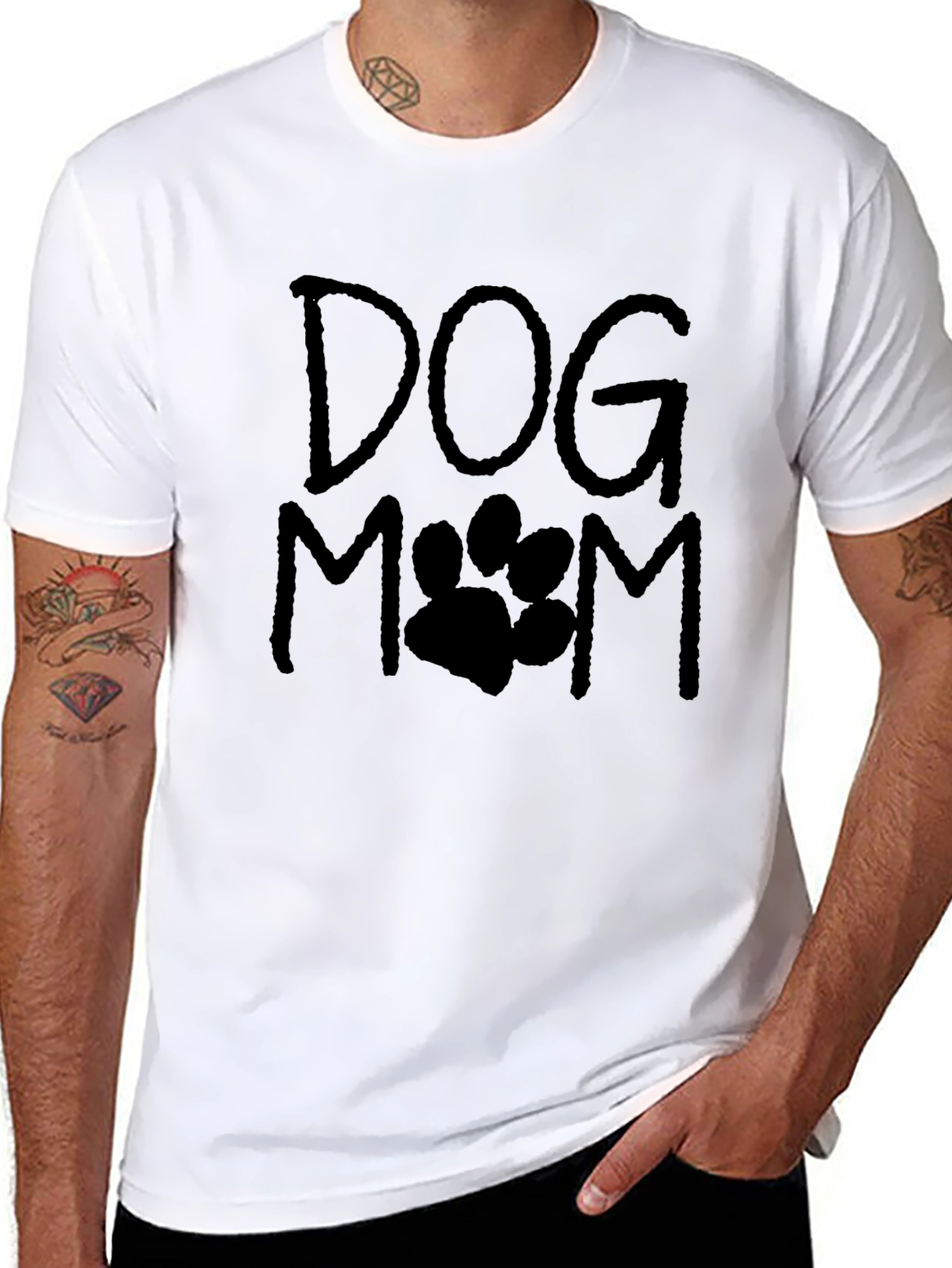 Dog Mom Black Graphic Tee