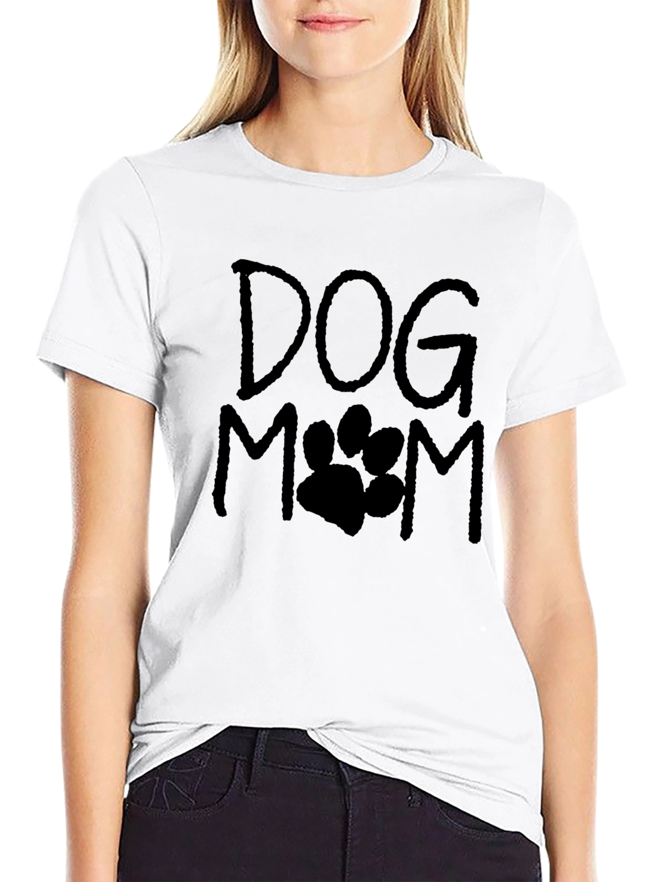 Dog Mom Black Graphic Tee