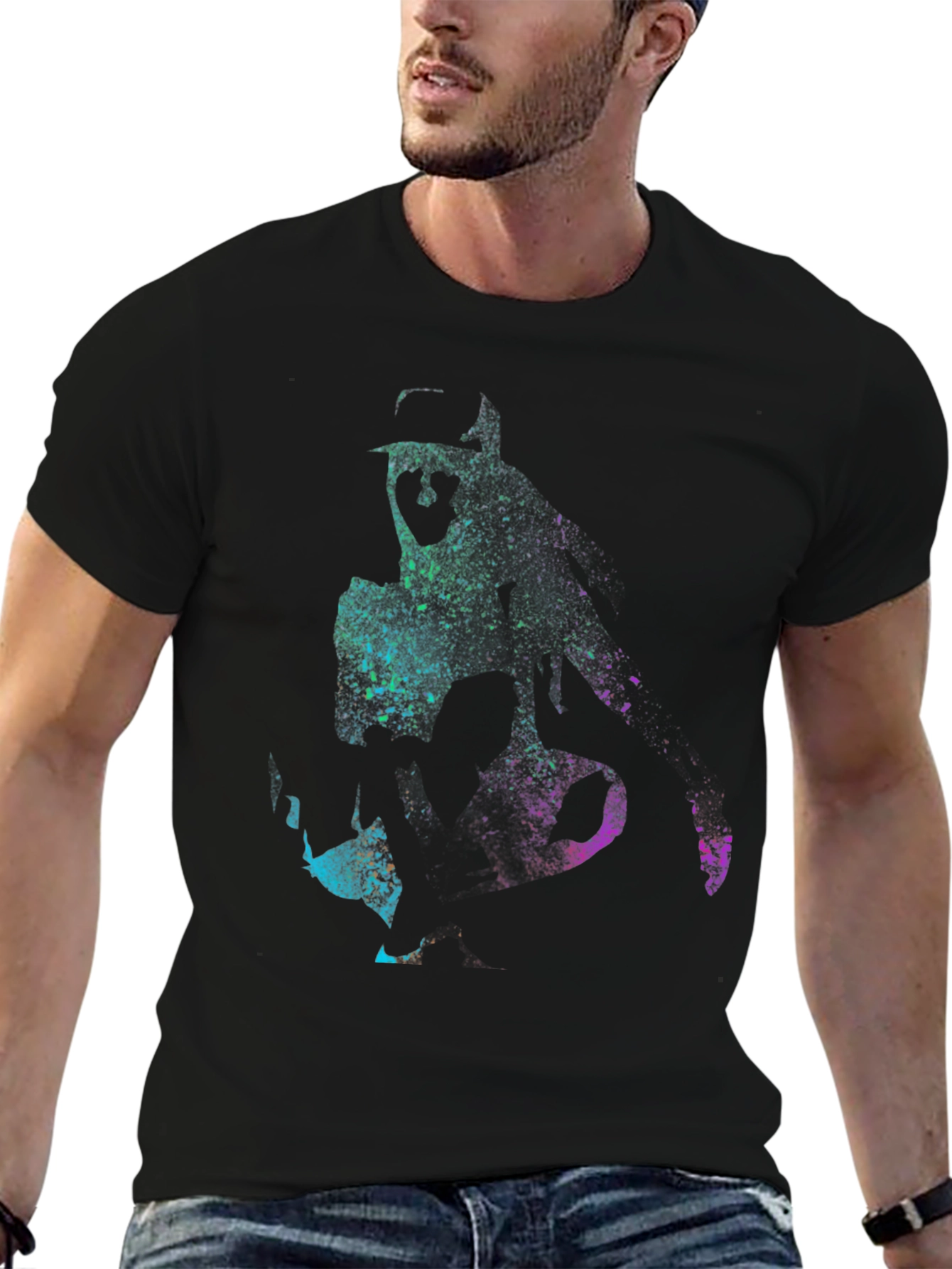 Abstract Musician Black T-Shirt