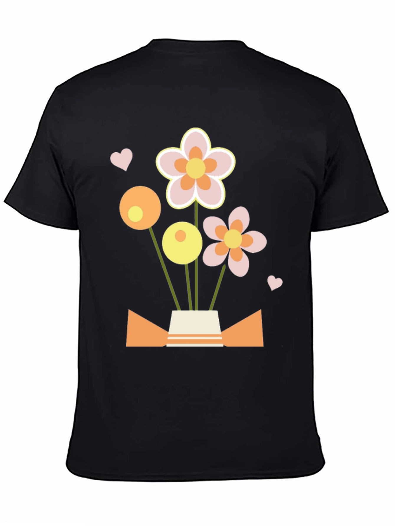 Floral Bouquet Graphic Tee - Black