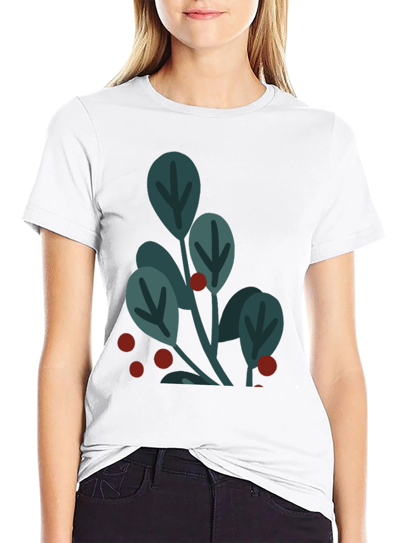 Botanical Graphic Tee - Black Cotton Blend