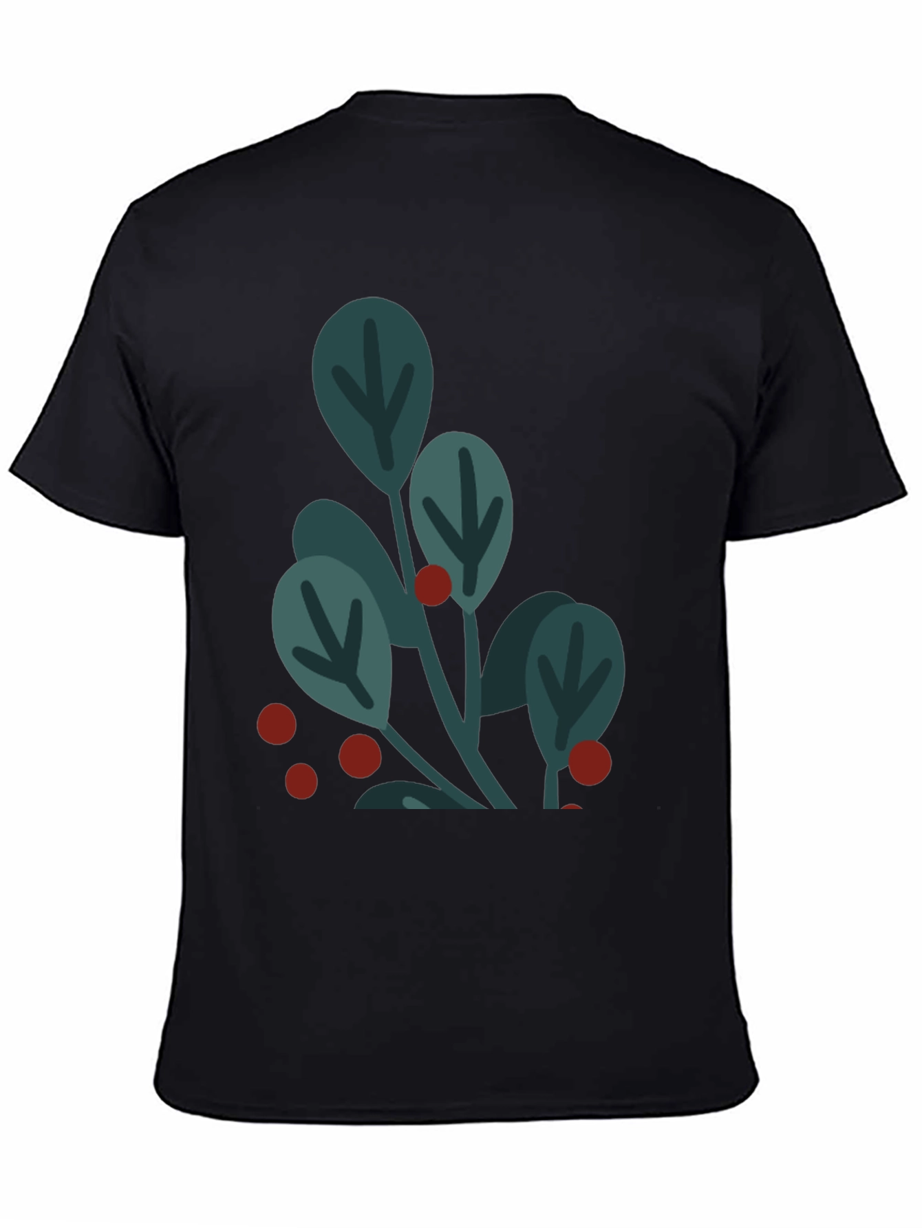 Botanical Graphic Tee - Black Cotton Blend
