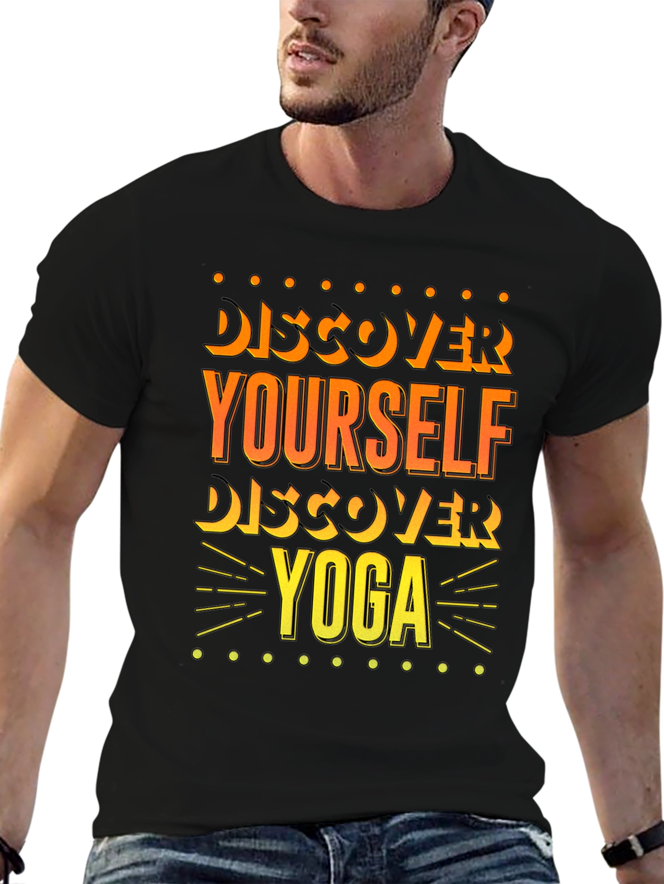 Discover Yourself Yoga Black T-Shirt