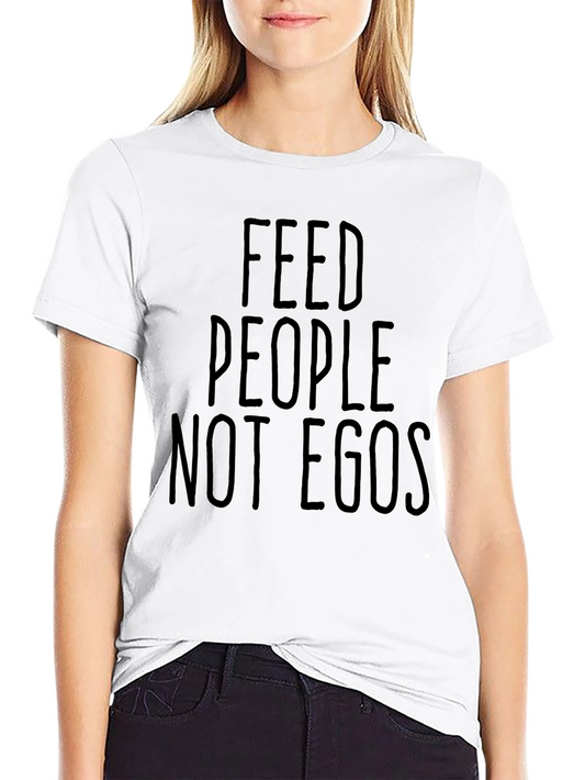 Feed People Not Egos Black Graphic Tee