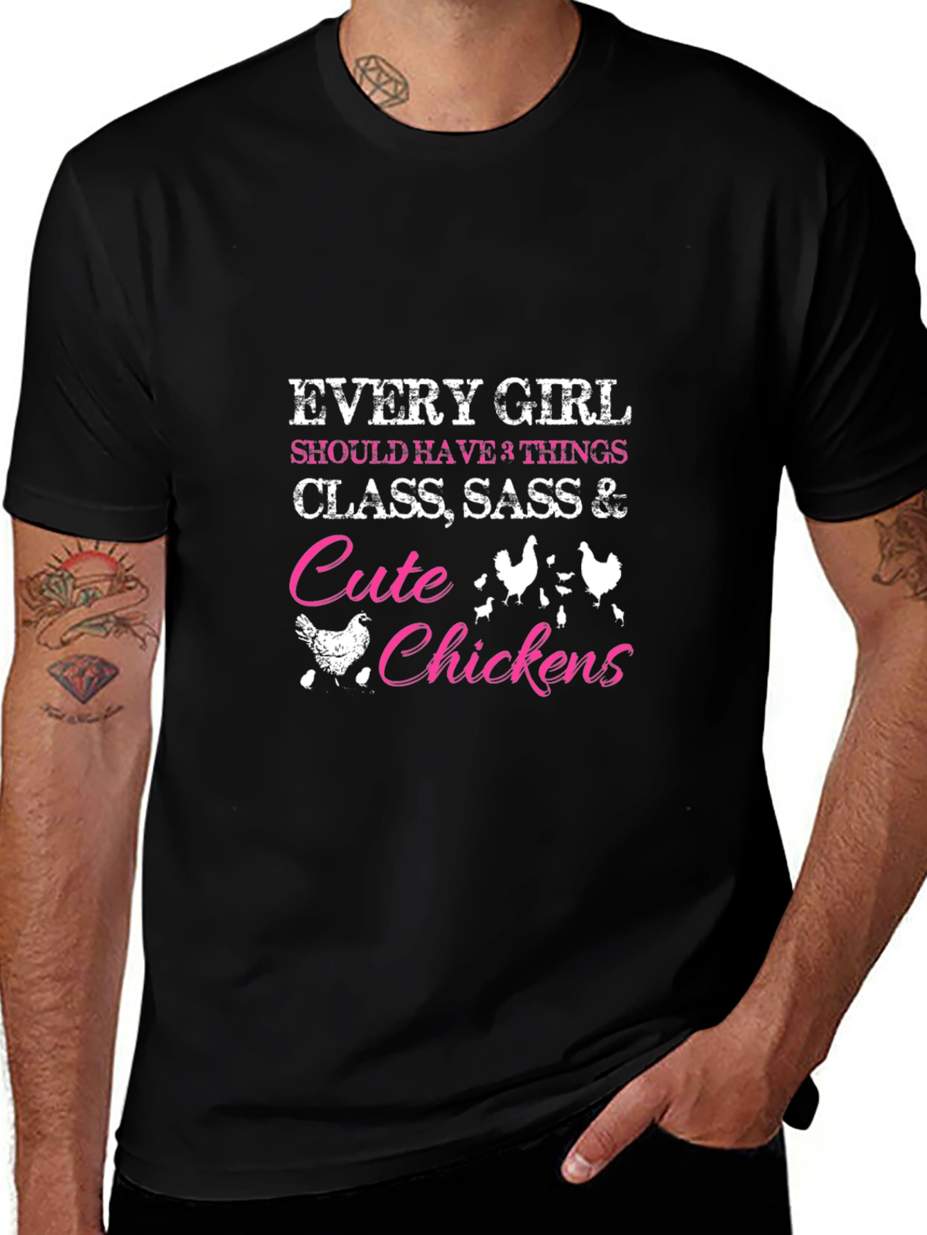 Cute Chickens Graphic T-Shirt