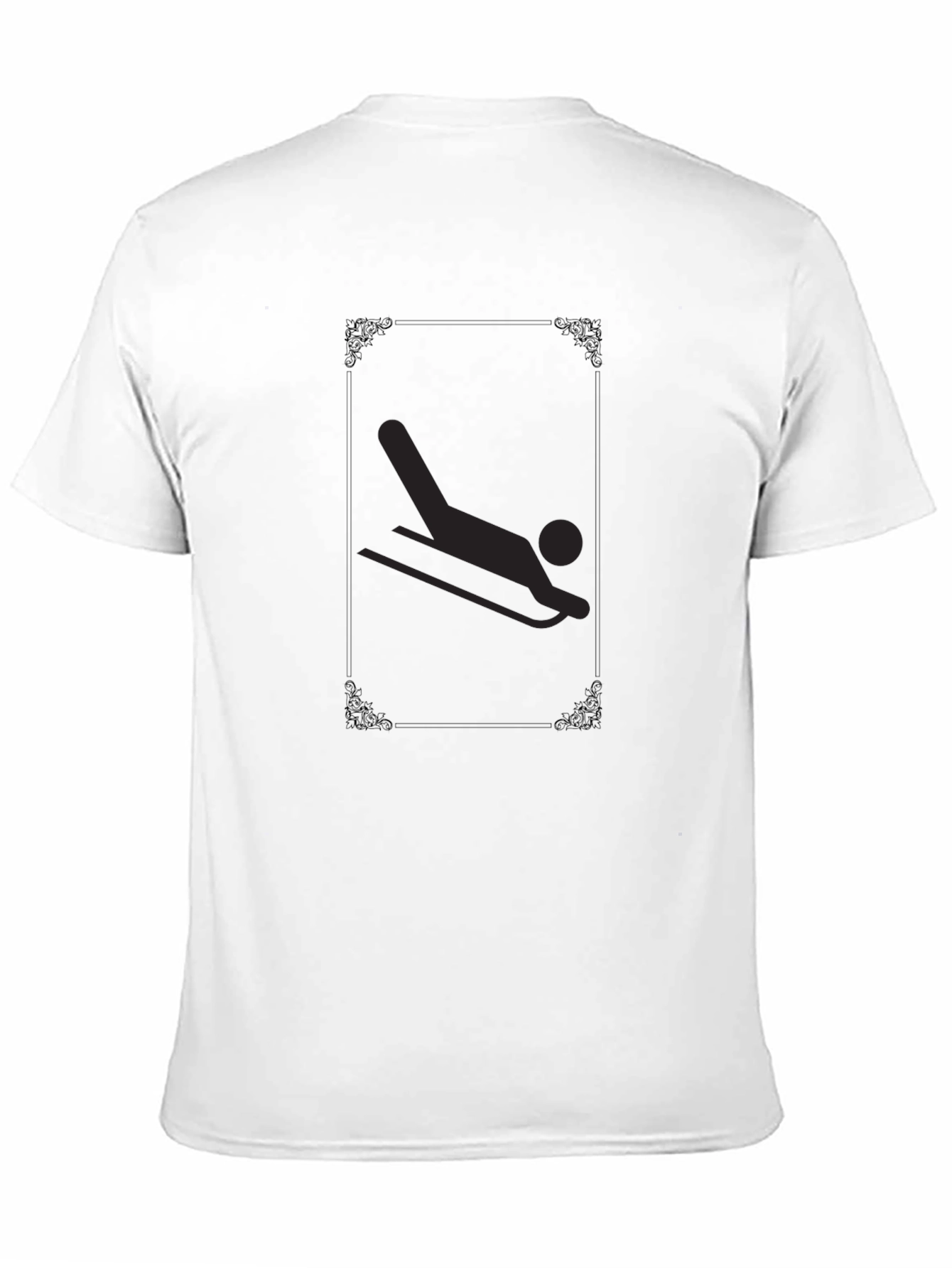 Luge Sport Graphic T-Shirt - Black Casual Tee