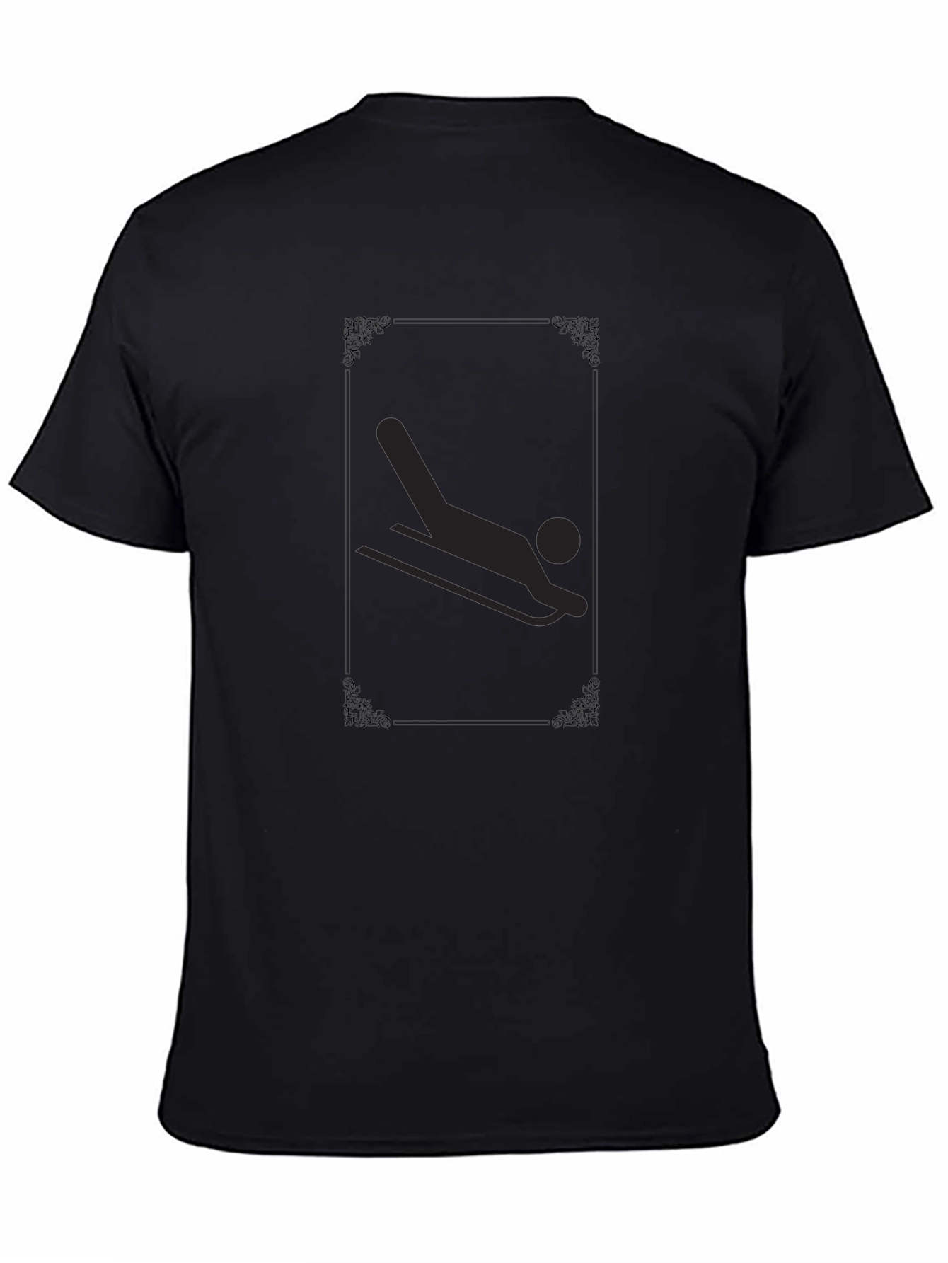 Luge Sport Graphic T-Shirt - Black Casual Tee