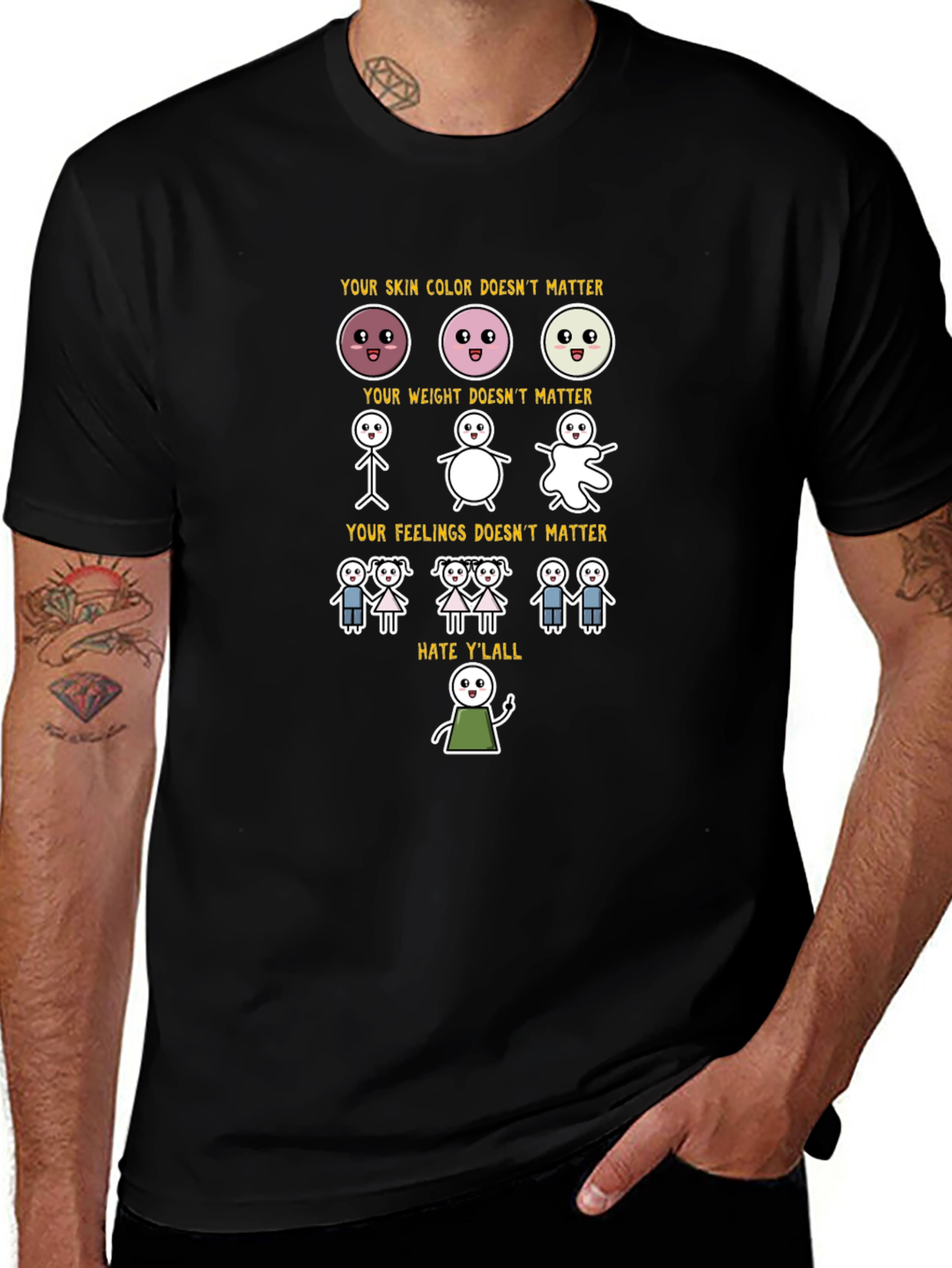 Inclusivity T-Shirt: Skin Weight Feelings Dont Matter