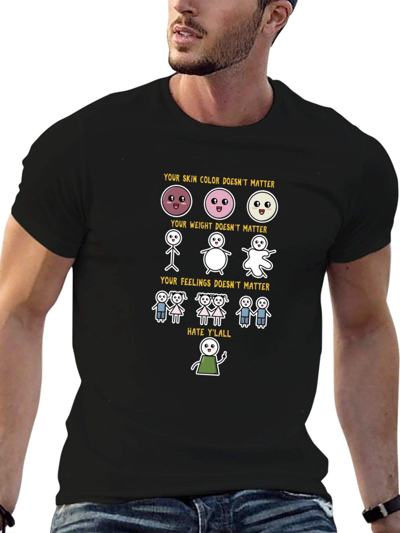 Inclusivity T-Shirt: Skin Weight Feelings Dont Matter