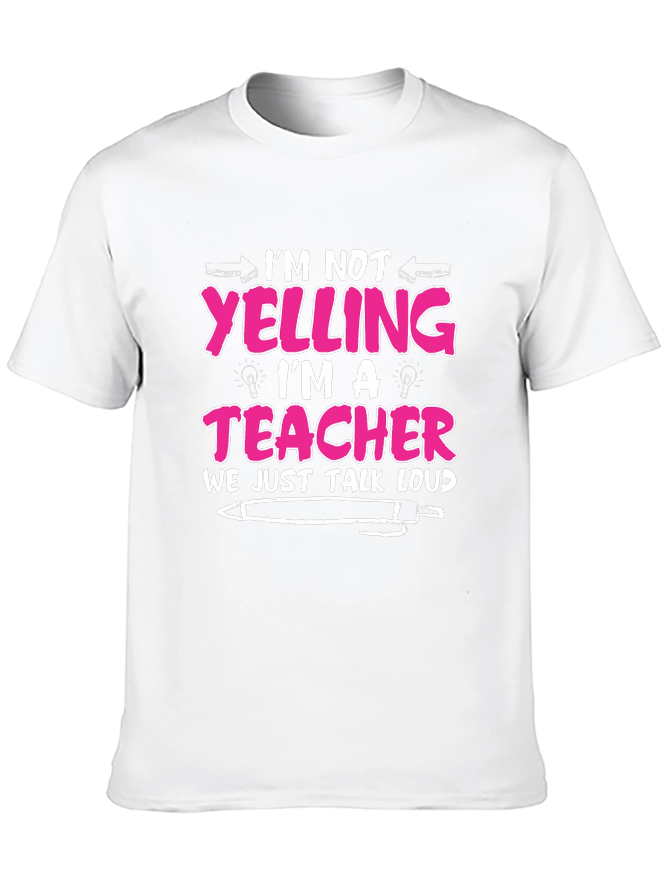 Teacher Loud Talk Black Cotton T-Shirt