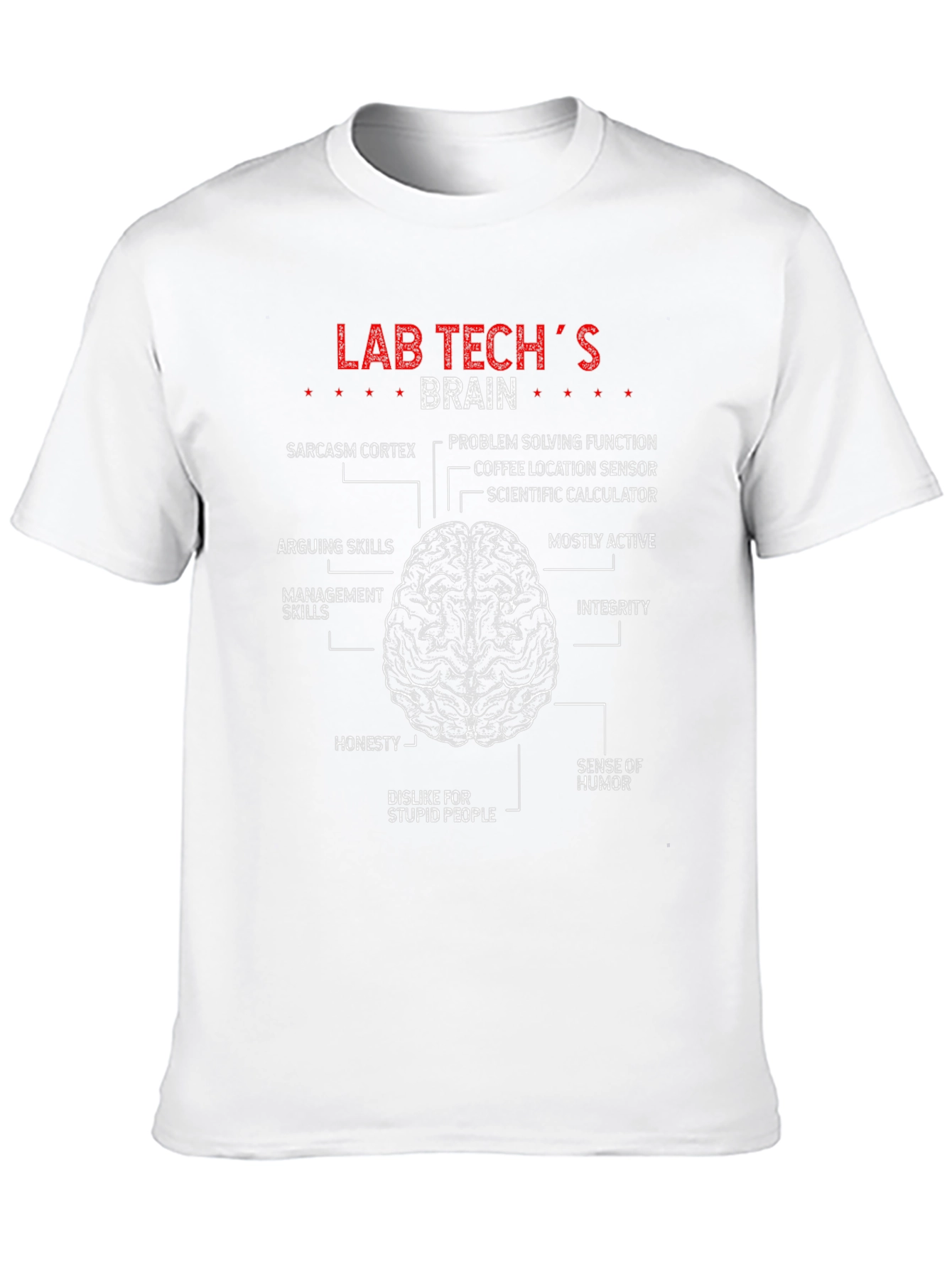Lab Tech Brain Diagram T-Shirt