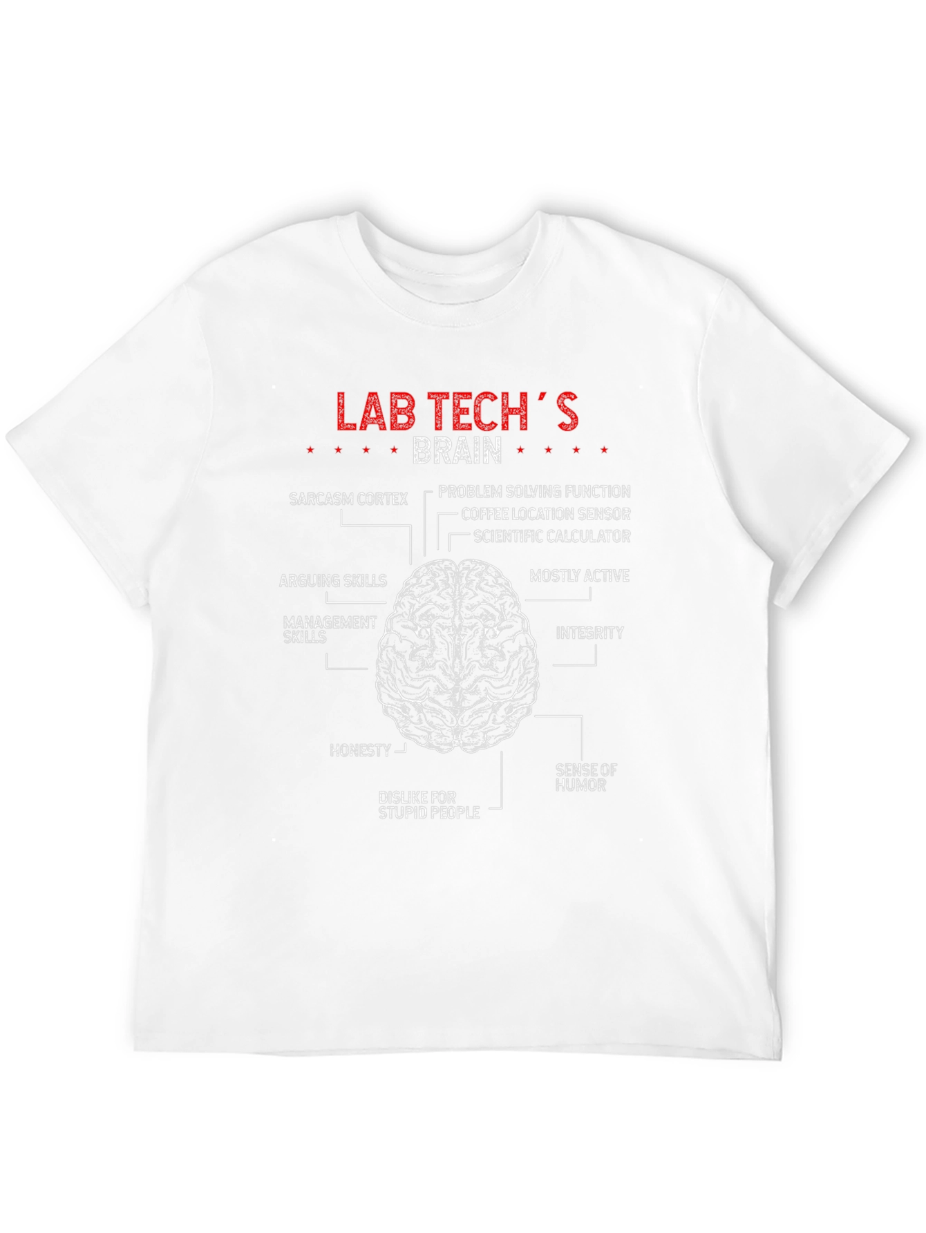Lab Tech Brain Diagram T-Shirt