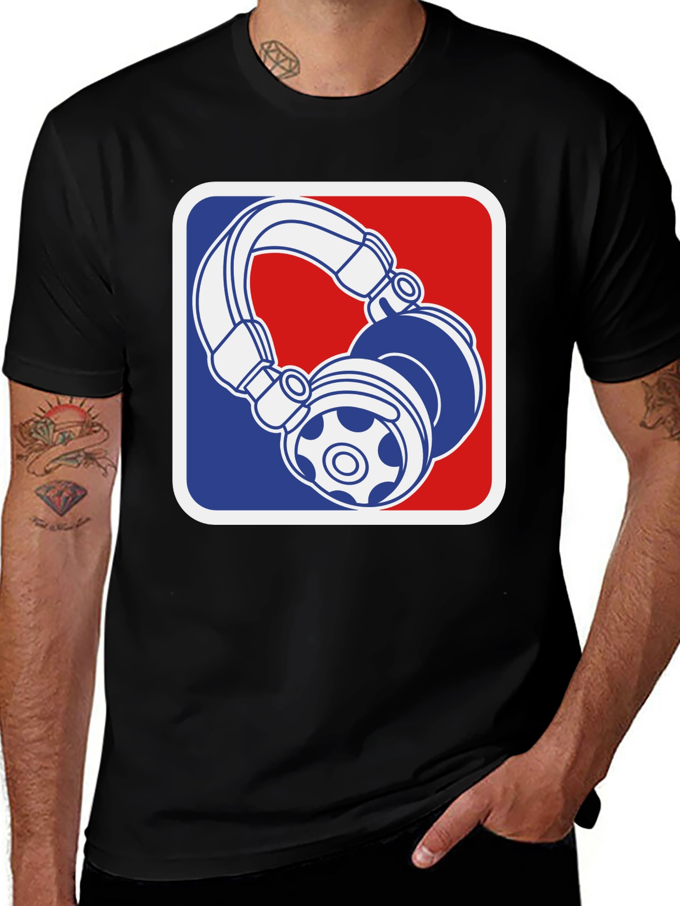 Cool DJ Headphones Graphic T-Shirt