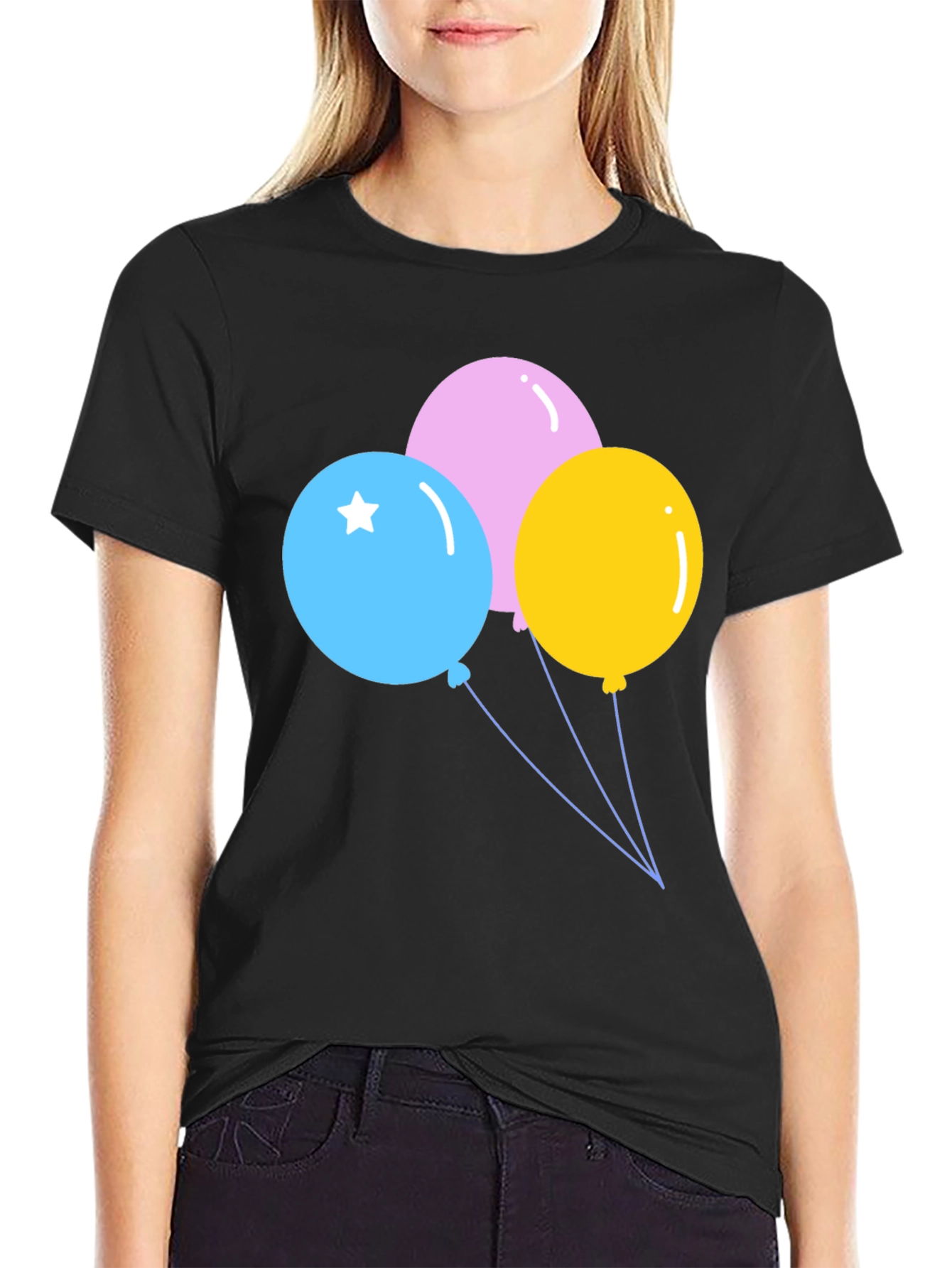 Balloons Graphic T-Shirt - Fun & Festive Design