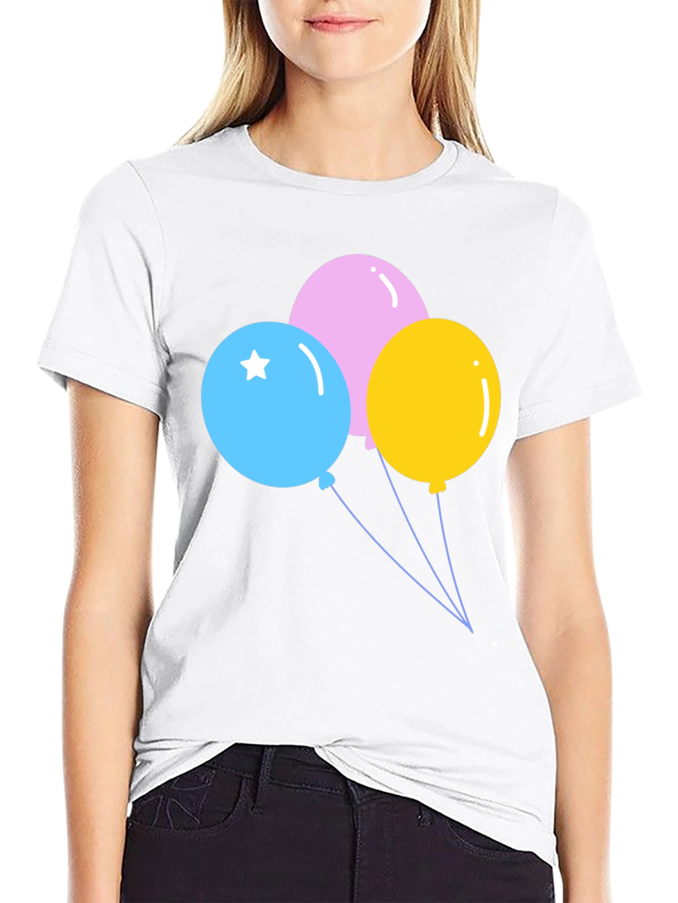 Balloons Graphic T-Shirt - Fun & Festive Design