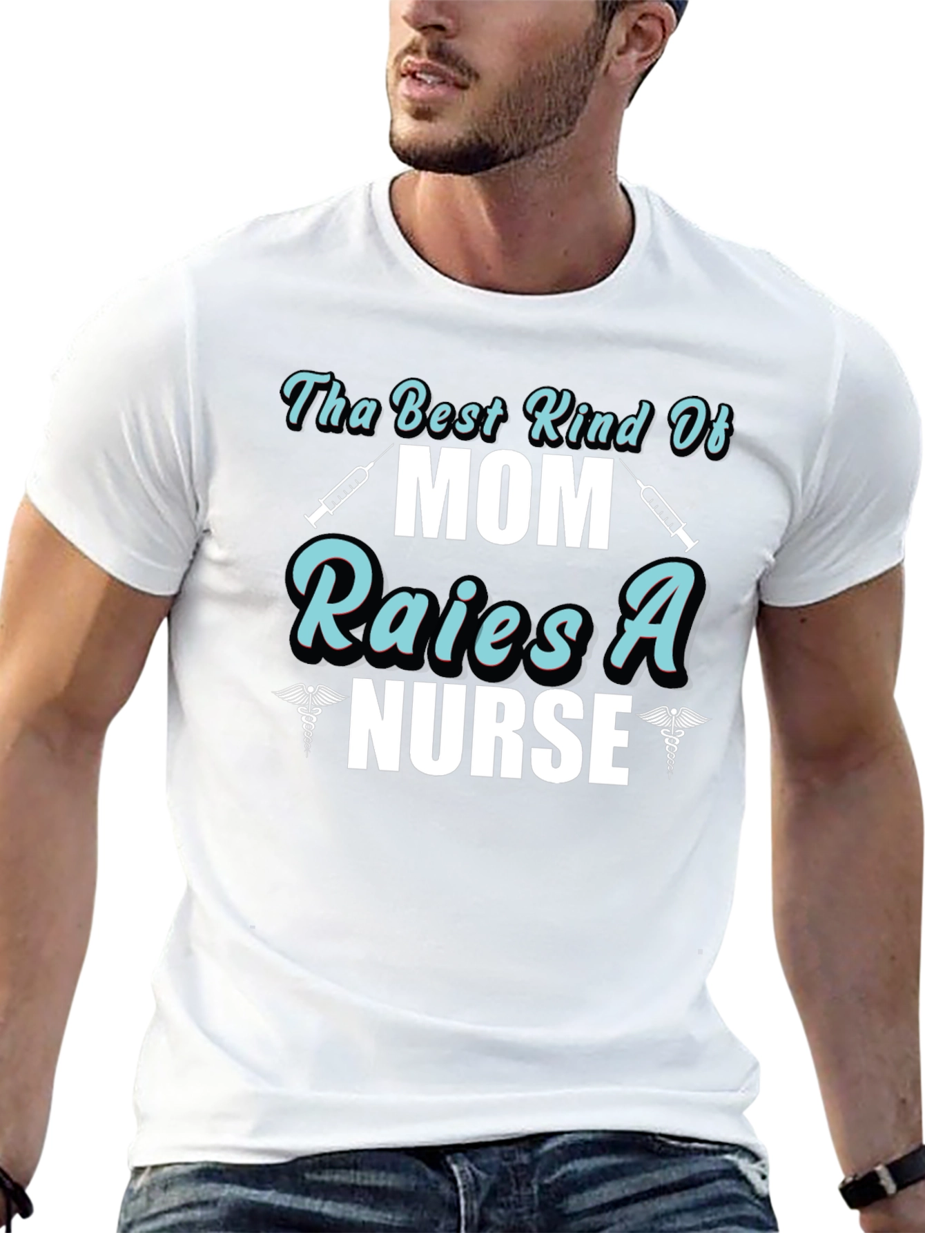 Mom Raises a Nurse Graphic T-Shirt