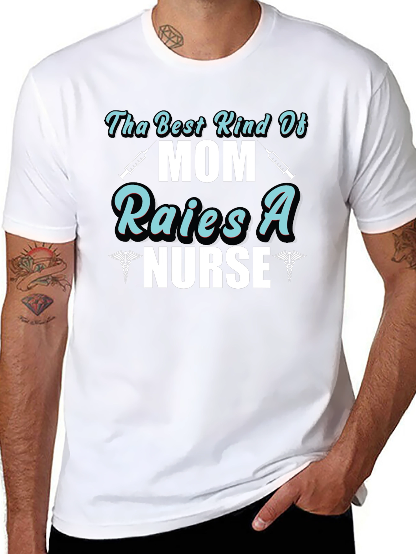 Mom Raises a Nurse Graphic T-Shirt