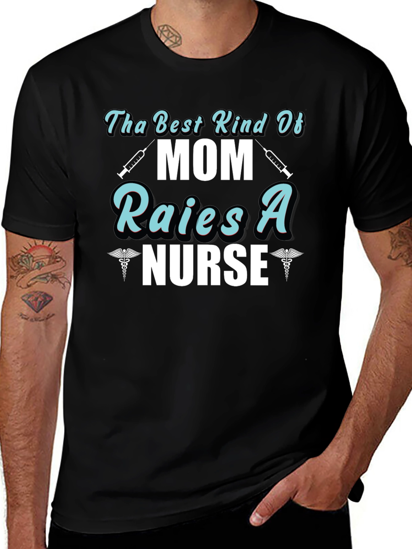Mom Raises a Nurse Graphic T-Shirt