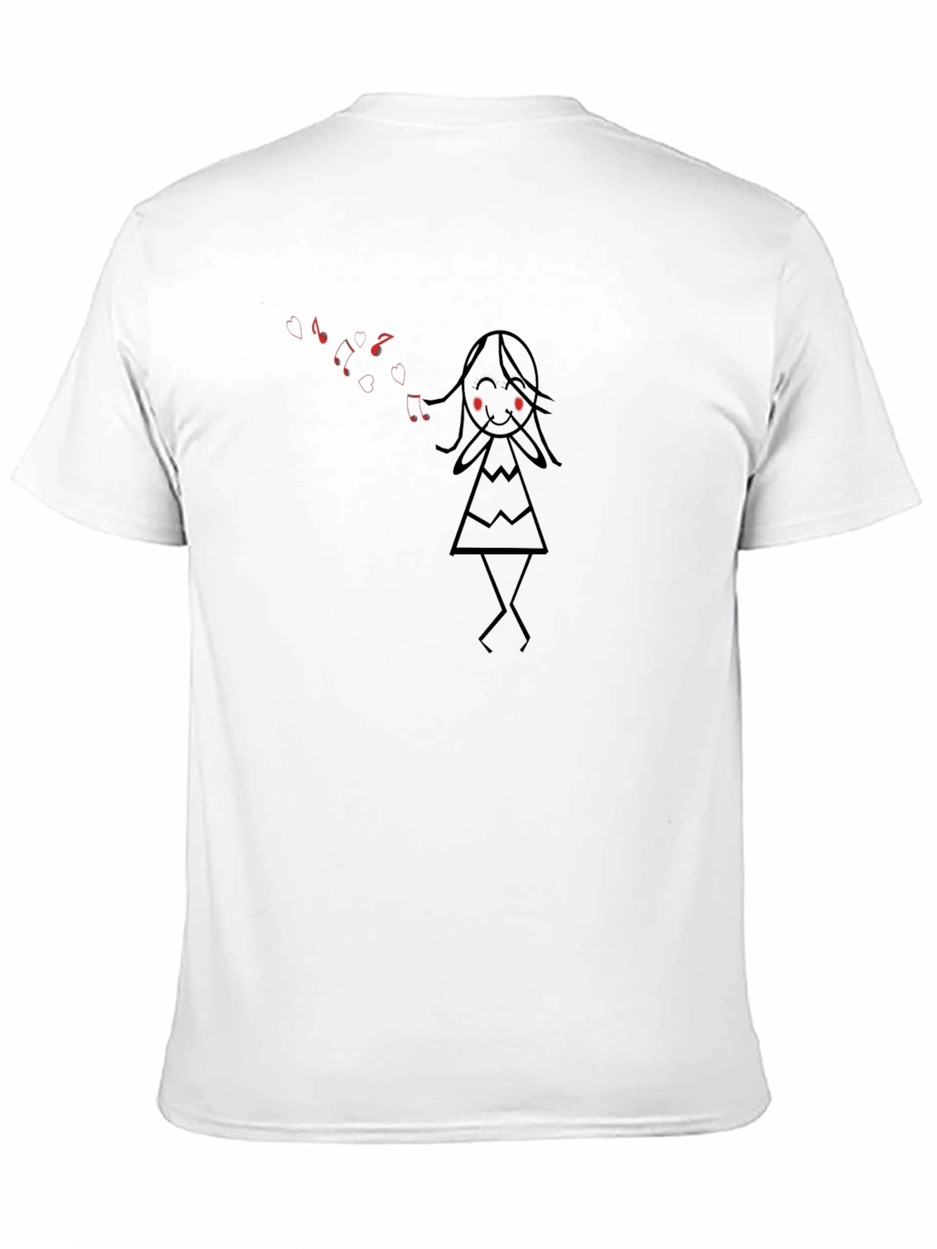 Whimsical Melody Black T-Shirt