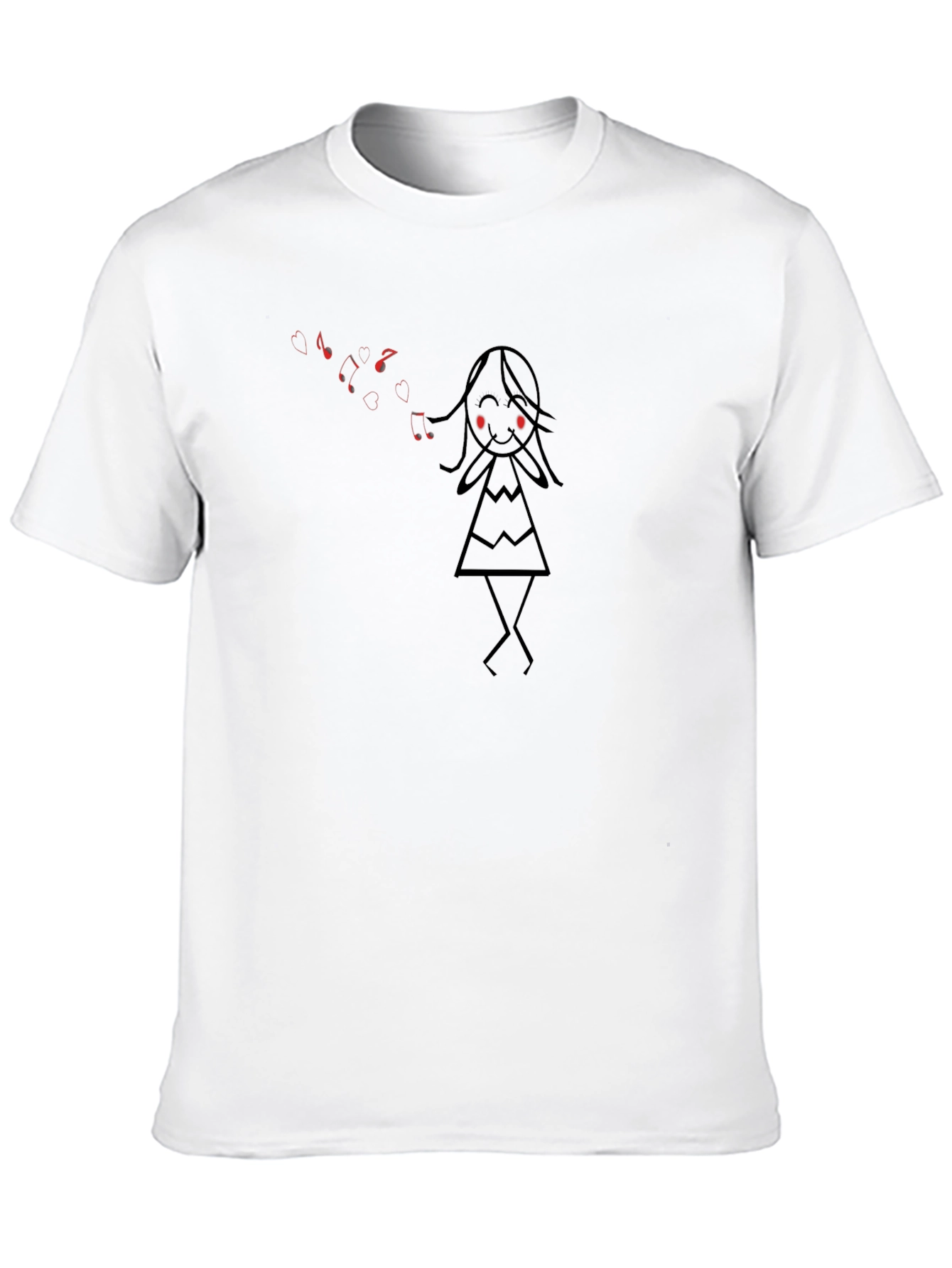 Whimsical Melody Black T-Shirt