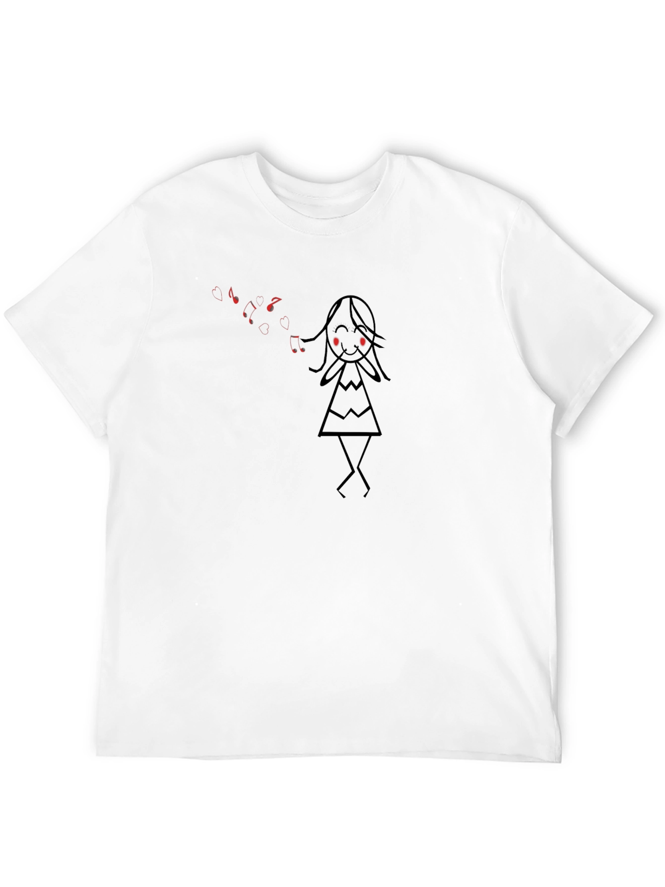 Whimsical Melody Black T-Shirt