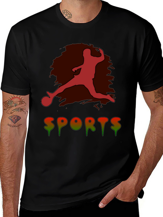 Mens Sports Graphic Tee - Black