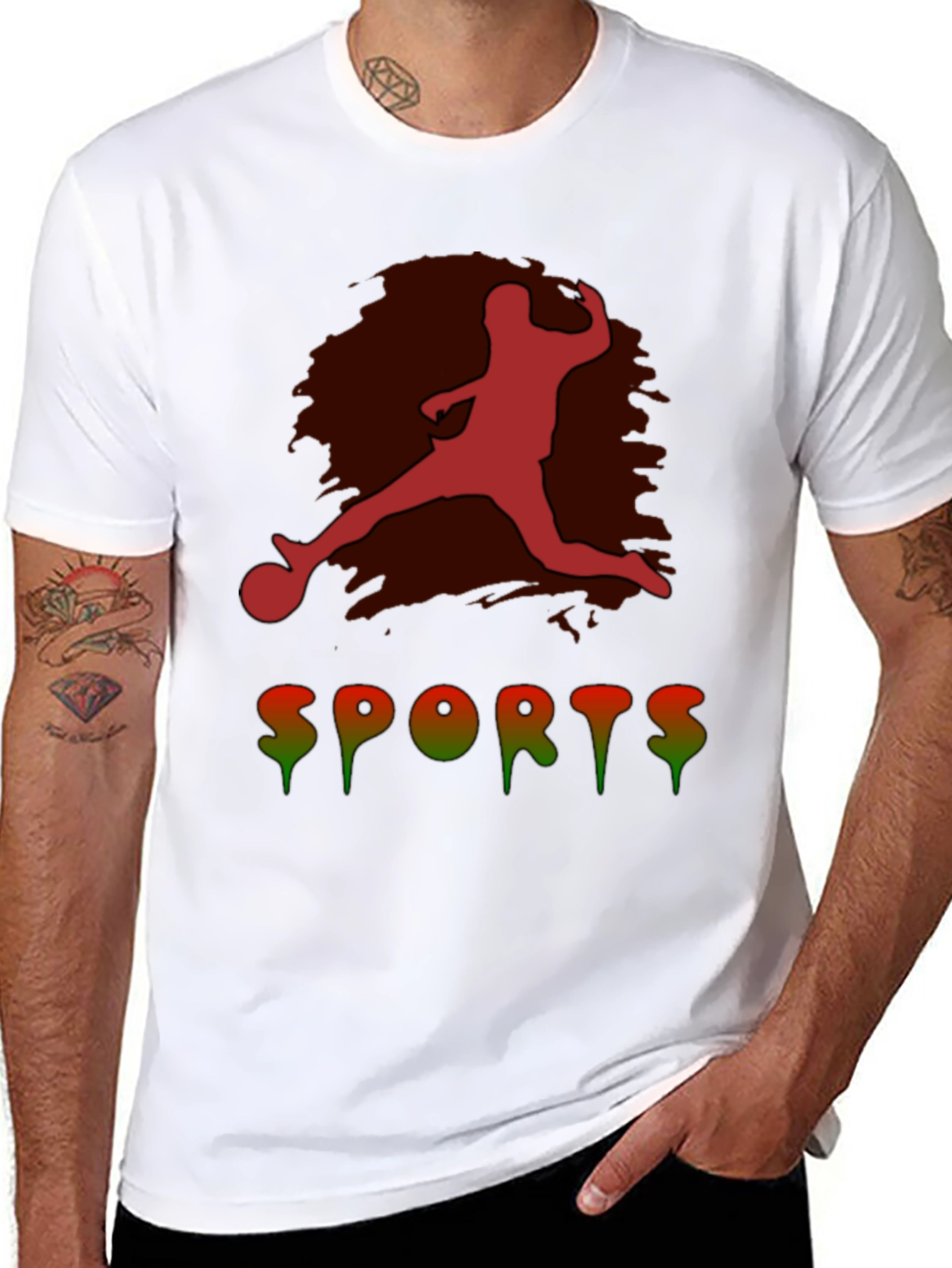 Mens Sports Graphic Tee - Black