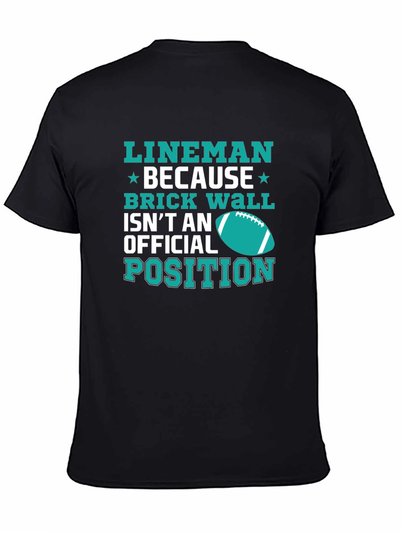 Lineman Brick Wall Football T-Shirt