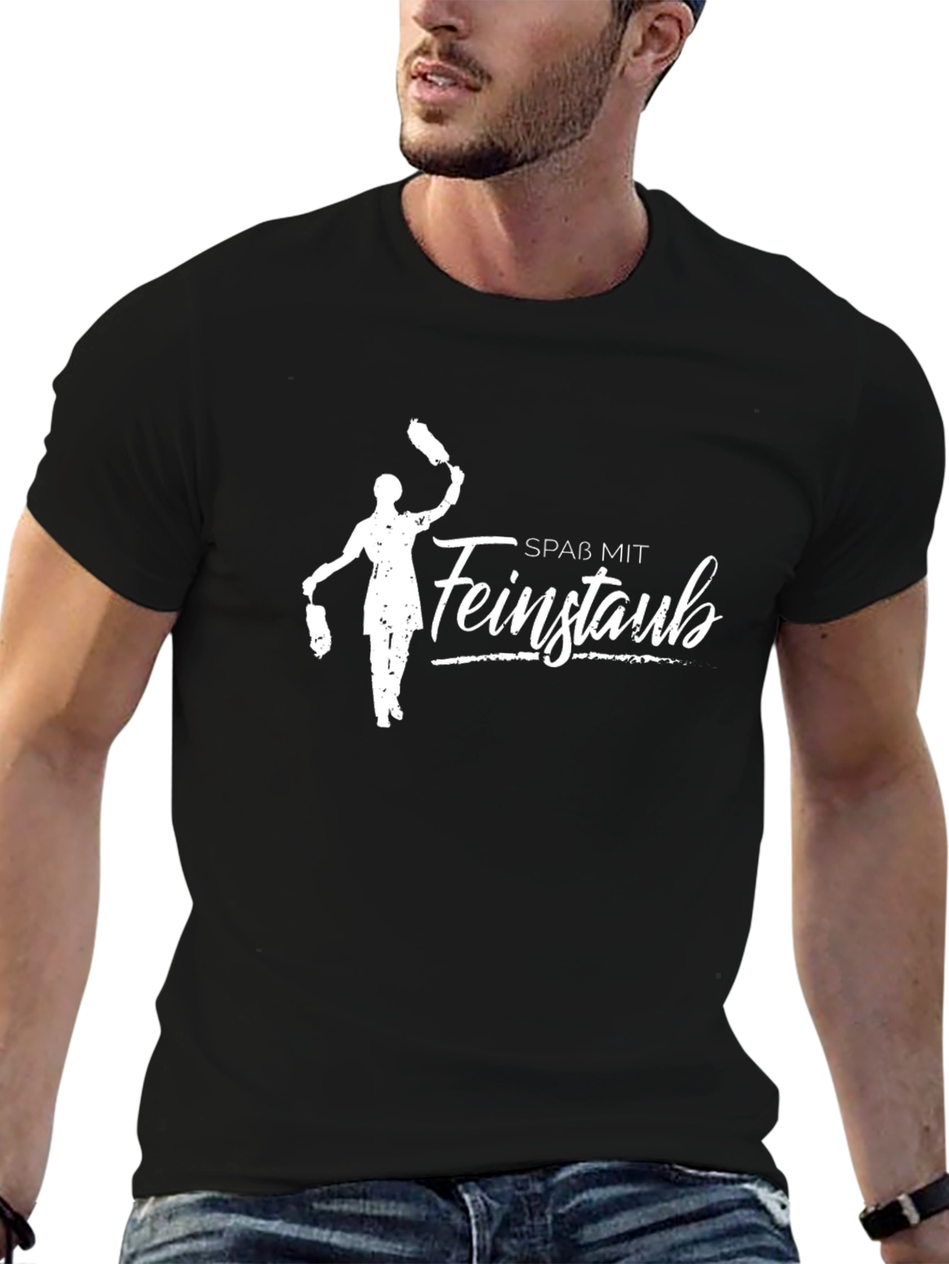 Spass Mit Feinstaub - Funny German Dusting Black T-Shirt