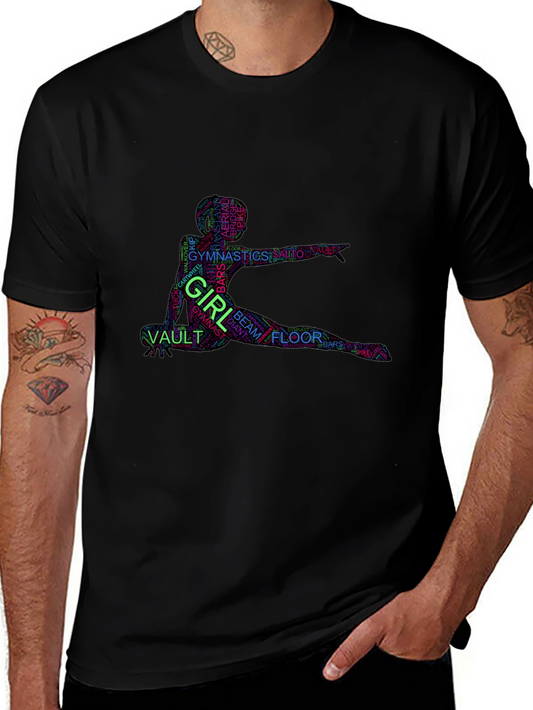 Gymnastics Girl Word Art T-Shirt