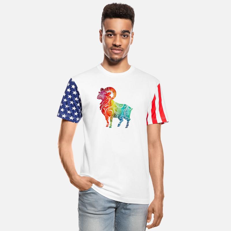 Vibrant Swirl Art Ram