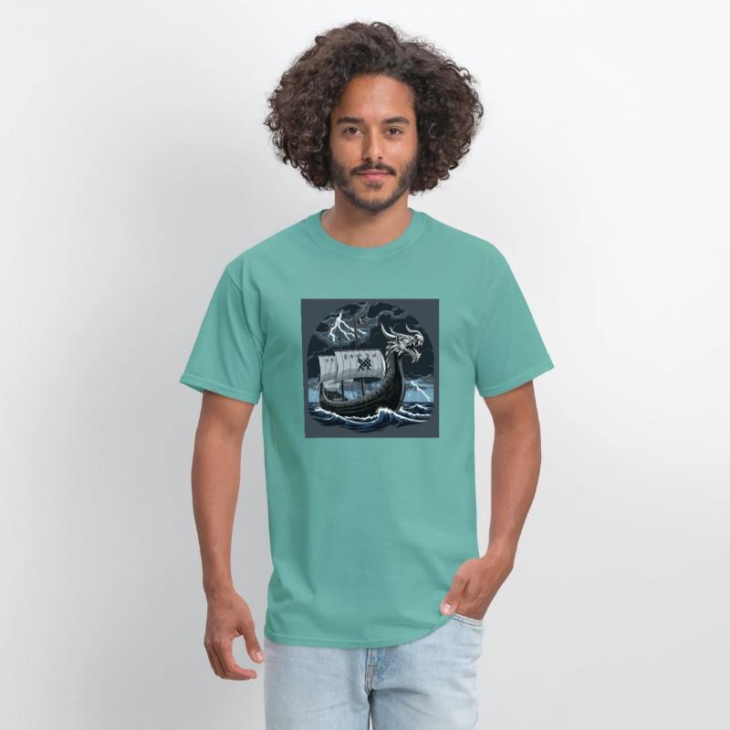 Viking Longship at Sea