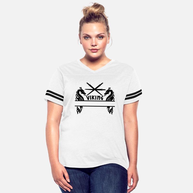 Viking three swords and two dragons, text 'VIKING'