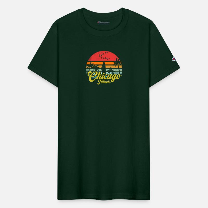 Vintage Chicago Illinois Surfing Retro Surf Funny