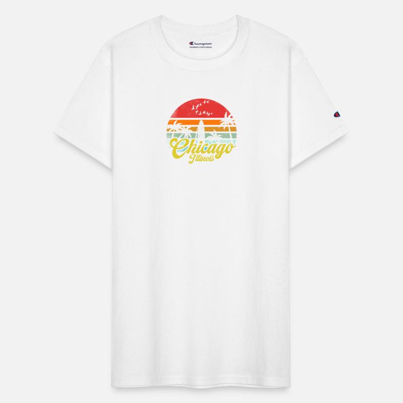 Vintage Chicago Illinois Surfing Retro Surf Funny