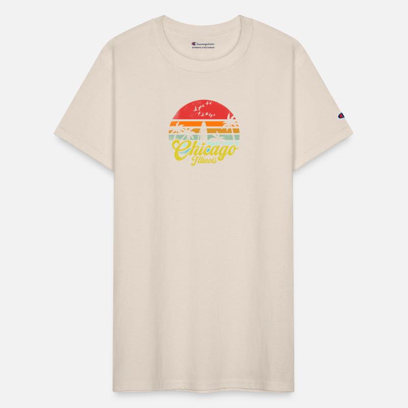 Vintage Chicago Illinois Surfing Retro Surf Funny