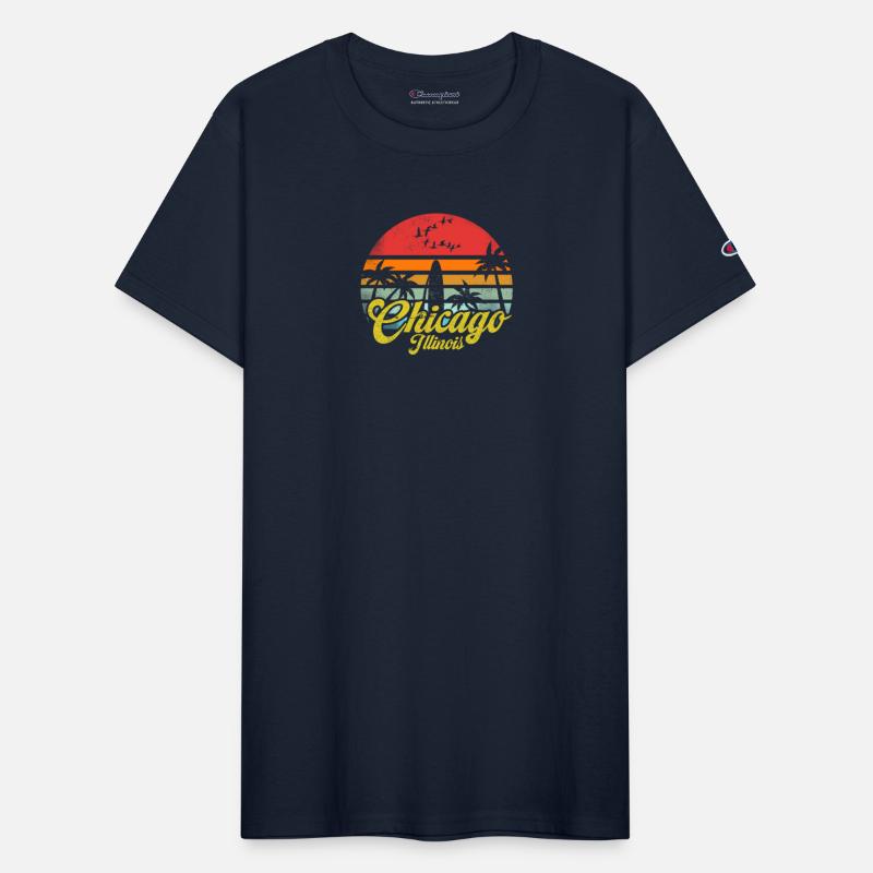 Vintage Chicago Illinois Surfing Retro Surf Funny