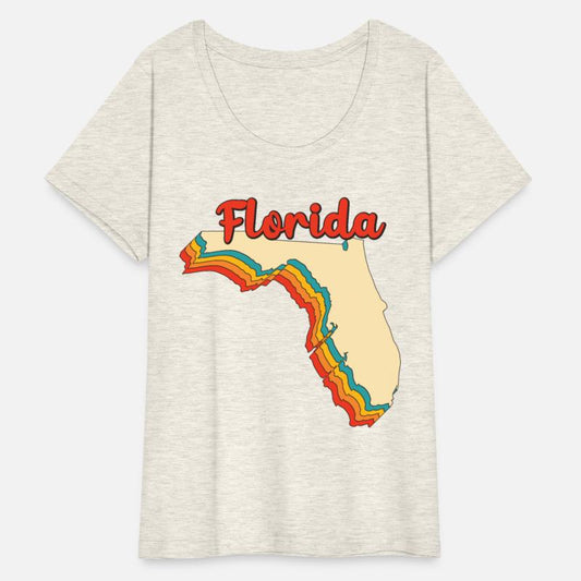 Vintage Florida Map Orlando Tallahassee Souvenir