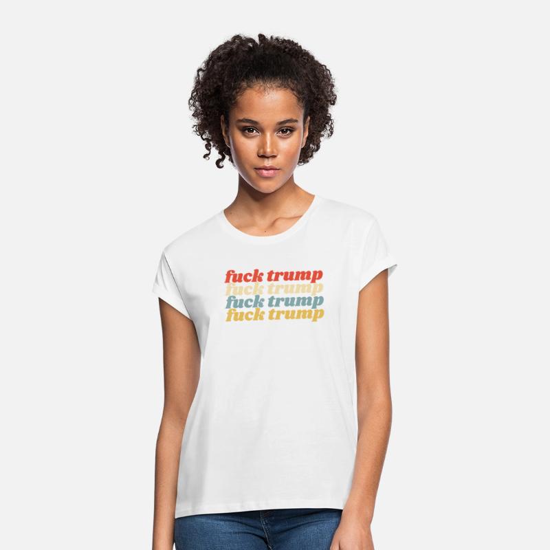 Vintage Fuck Trump T Shirt Anti Trump Tee Womens