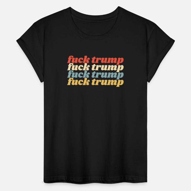 Vintage Fuck Trump T Shirt Anti Trump Tee Womens