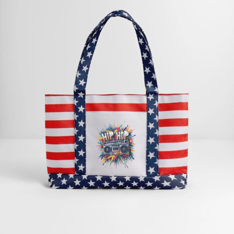 Vintage Hip Hop Rapper-Inspired Boombox Music