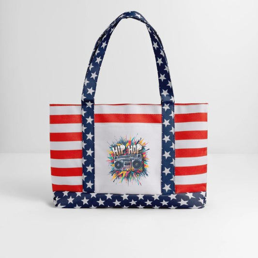 Vintage Hip Hop Rapper-Inspired Boombox Music