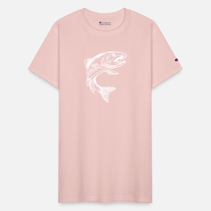 Vintage Trout Elegant Char Jumping