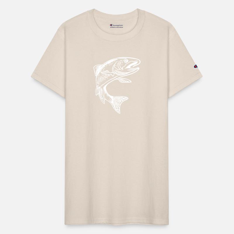 Vintage Trout Elegant Char Jumping