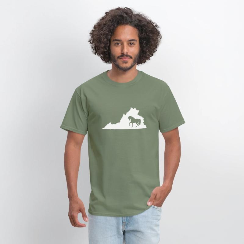 Virginia Horse Map Horseback Riding Equestrian T S