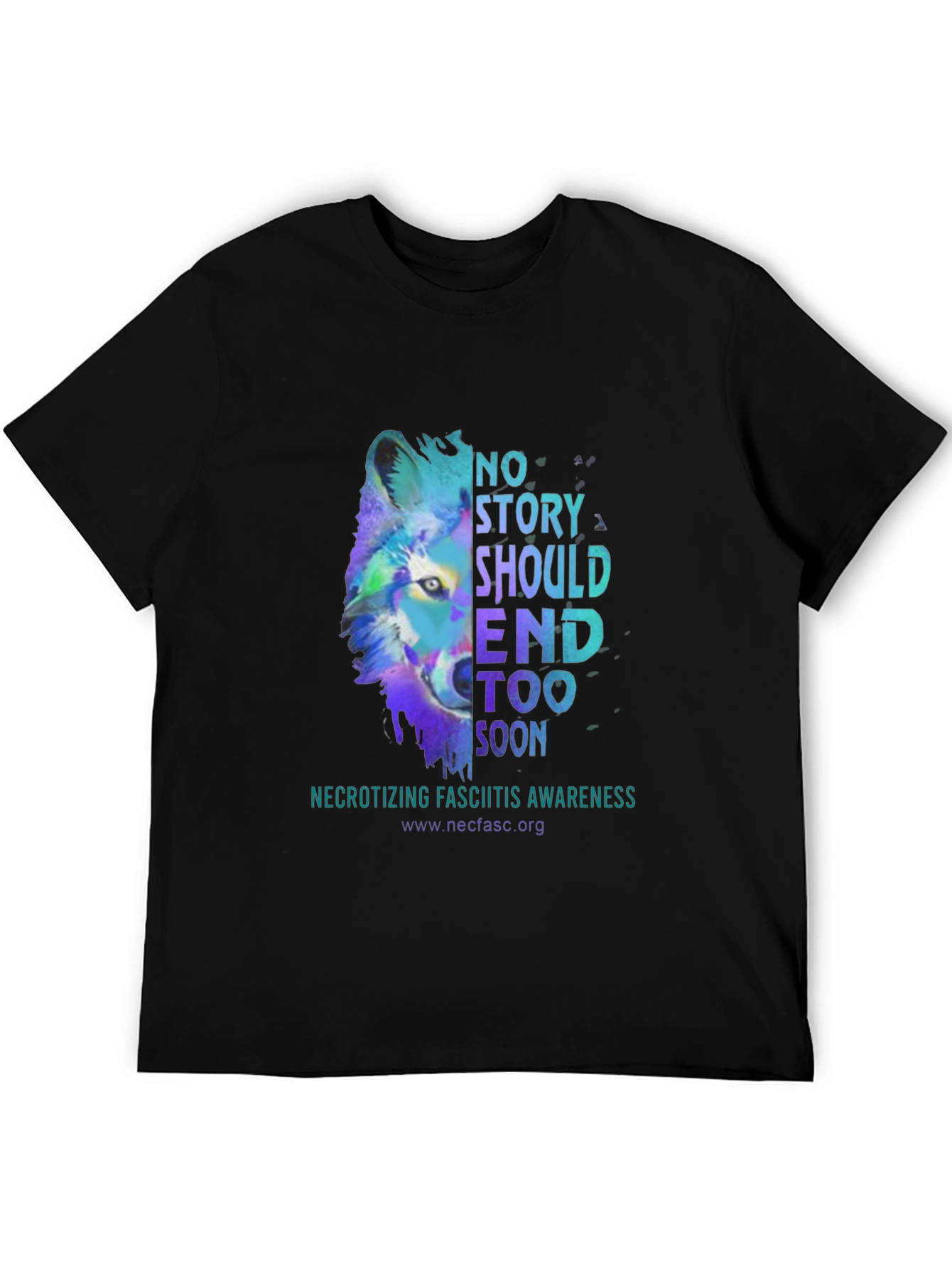 Awareness Graphic Tee - Necrotizing Fasciitis Wolf