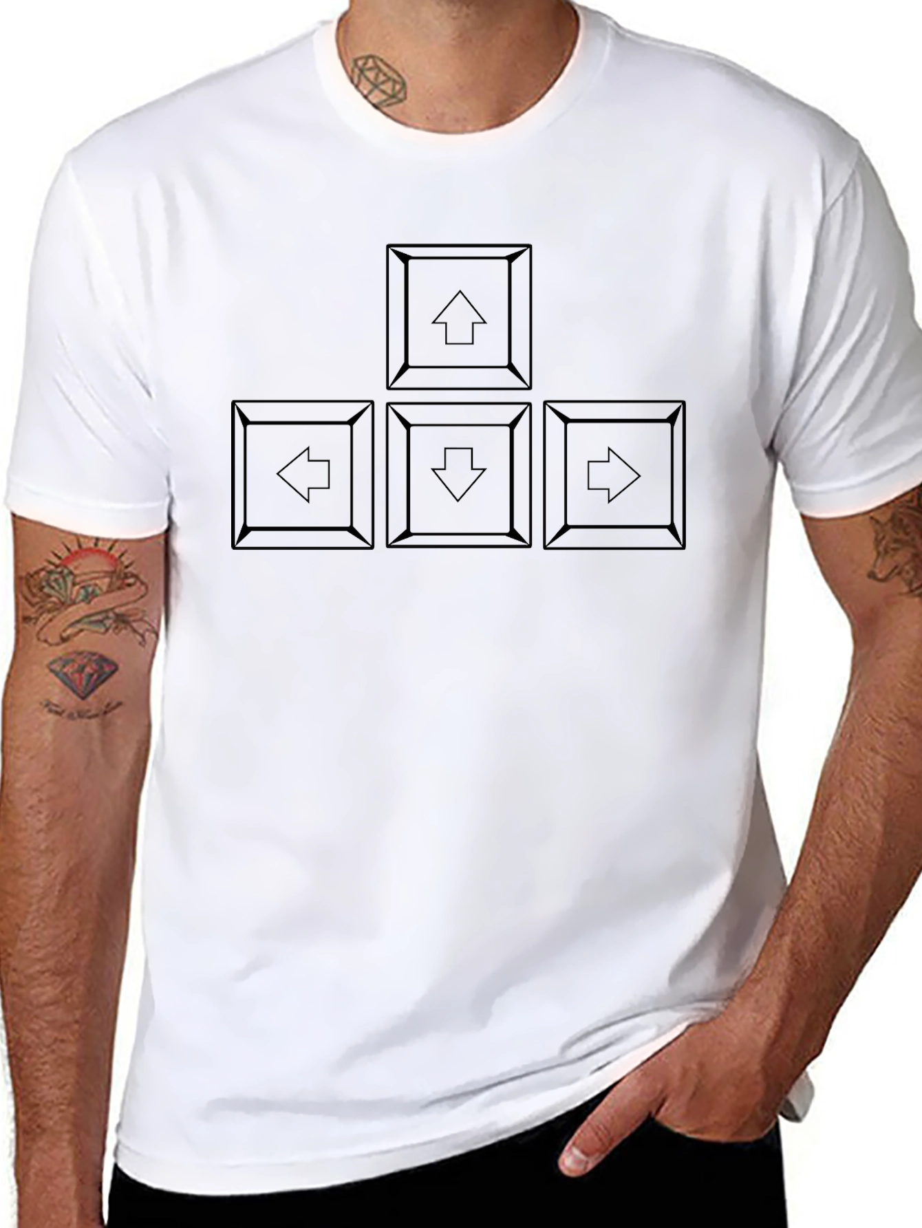 Arrow Keys T-Shirt - Gaming & Directional Design